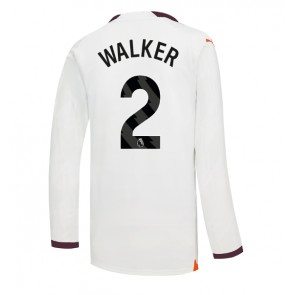 Manchester City Kyle Walker #2 Replika Udebanetrøje 2023-24 Langærmet